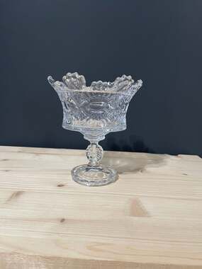 Godinger Royalty Crystal Footed Pedestal 5 3/4" Candy Bowl